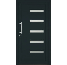 Vchodové dveře s klikou a pěti skleněnými vložkami