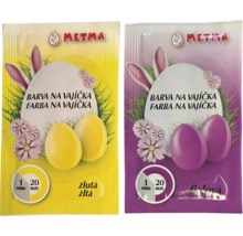 Obrázek žluté a fialové barvy na vajíčka od Metma
