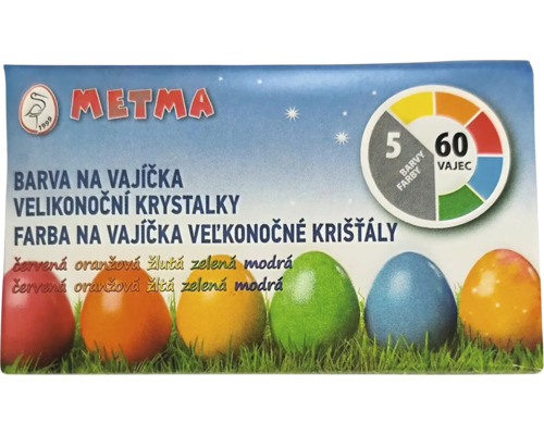 Balení barev na vajíčka Metma s barvami pro 60 vajec