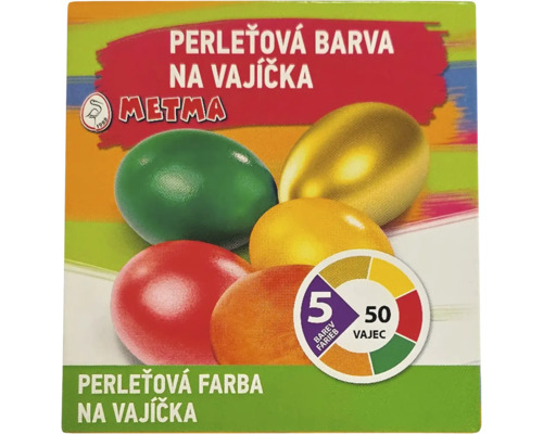 Sada barev na vajíčka METMA pro přibližně 50 vajec s 5 barvami