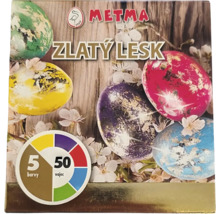 Sada barev na velikonoční vajíčka Metma s pěti barvami pro padesát vajec