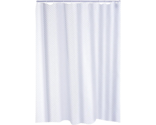 Sprchový závěs RIDDER Square Textil polyester (pes) 180 x 200 cm Průhledný sprchový závěs se závěsnými kroužky na tyči