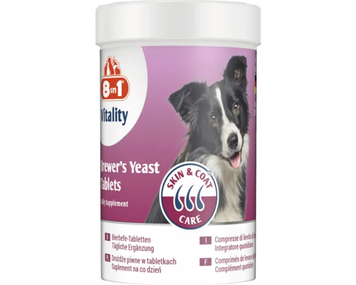 8in1 Vitality Pivovarské kvasnice v tabletách pro psy