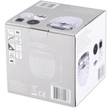 Balení LED solární stolní lampy ze skla