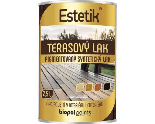 Estetik terasový lak, 2,5 litrová dóza