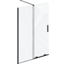 Sprchové dveře s čirým sklem a tmavým rámem