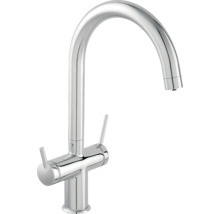 Kuchyňská baterie s vysokým výtokem a dvěma rukojeťmi