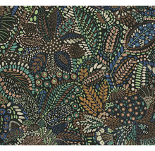 Detailní pohled na tapetu s květinovým vzorem