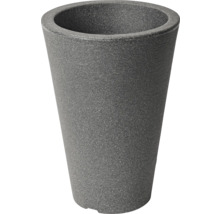 Šedý plastový květináč