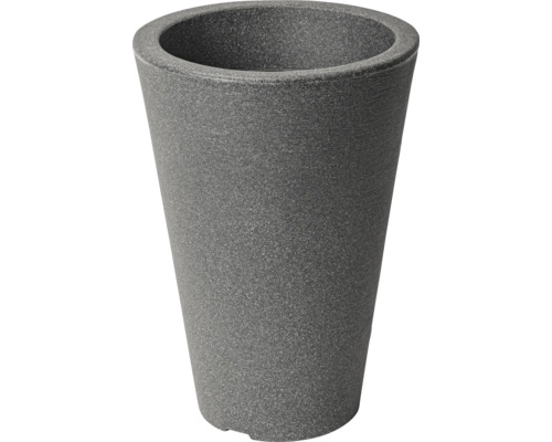 Šedý plastový květináč