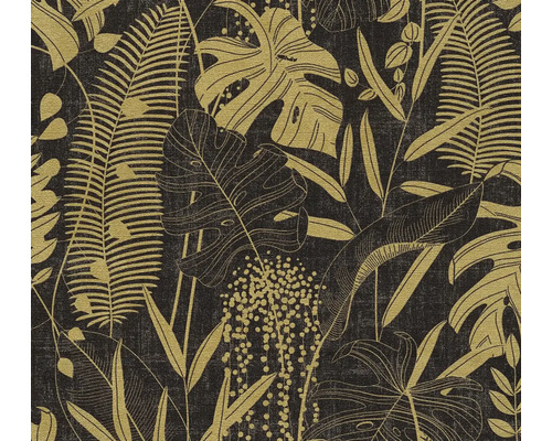 Tapeta s tropickým rostlinným vzorem