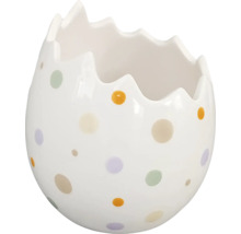 Dekorativní váza ve tvaru skořápky s puntíkovaným vzorem