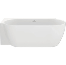 Volně stojící vana s obdélníkovým tvarem.