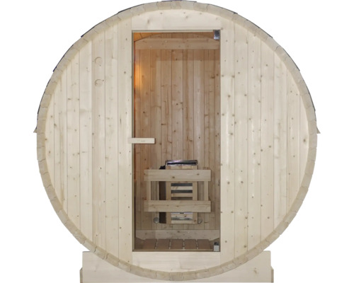 Sudová sauna ze dřeva se vstupními dveřmi