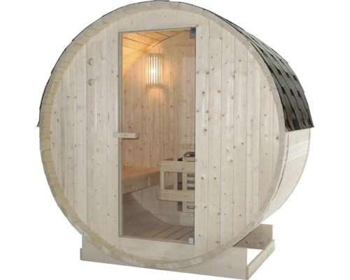 Sudová sauna se skleněnými dveřmi a vestavěným osvětlením