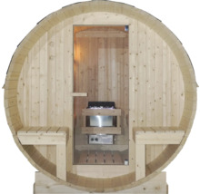 Sudová sauna s kamny a dřevěnými lavicemi