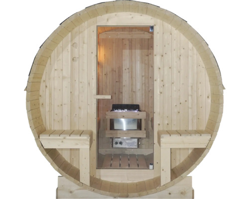 Sudová sauna s kamny a dřevěnými lavicemi