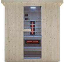 Dřevěná sauna s infračervenými zářiči a digitálním displejem