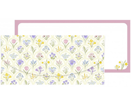 Obálka a dopisní papír s květinovým vzorem