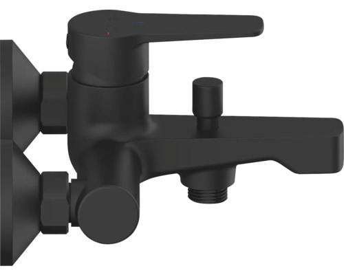 Černá nástěnná vanová baterie