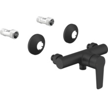 Sprchová baterie v černé barvě s S-přípojkami a růžicemi