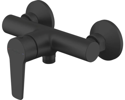 Černá páková směšovací baterie pro montáž na stěnu