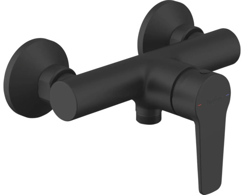 Sprchová baterie páková Jungborn KAPPA černá 120668 Černá páková směšovací baterie pro montáž na stěnu