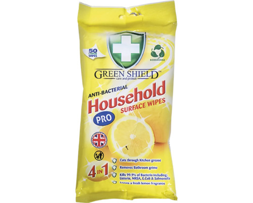 Balení antibakteriálních ubrousků pro domácnost s vůní citronu