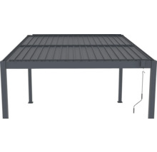 Kovový zahradní altán s lamelovou střechou