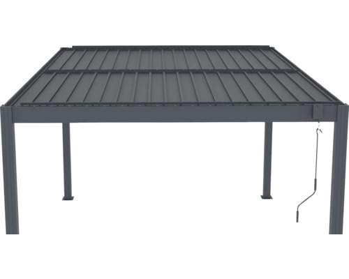 Kovový zahradní altán s lamelovou střechou