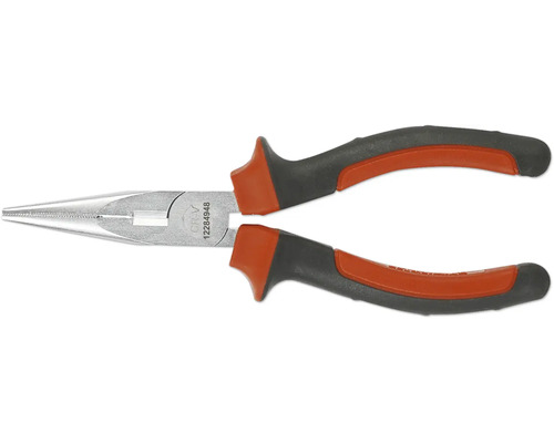 Ploché kleště s dlouhými, zužujícími se čelistmi a izolovanými rukojeťmi