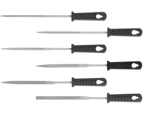 Sada jehlových pilníků s plastovou rukojetí