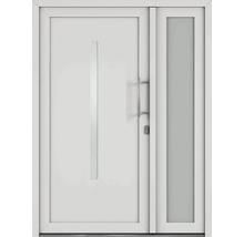 Vchodové dveře s bočním dílem a podlouhlou skleněnou vložkou