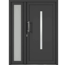 Vchodové dveře s bočním dílem, klikou a skleněnou vložkou