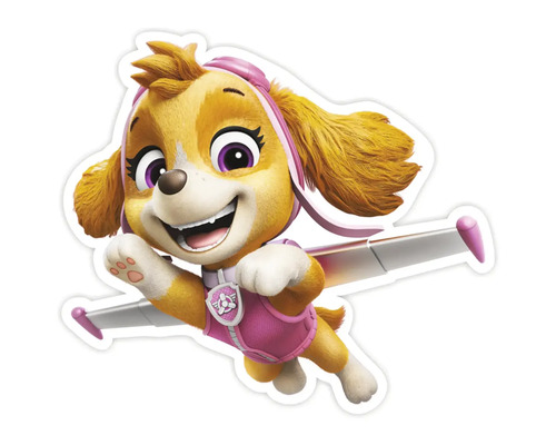Samolepka Skye z Tlapkové patroly s letadlem