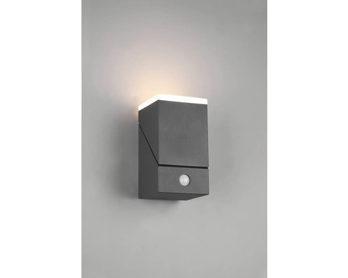 Šedé venkovní nástěnné svítidlo s pohybovým senzorem