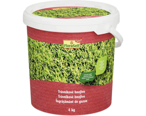Trávníkové hnojivo FloraSelf Select 4 kg Trávníkové hnojivo v kbelíku o hmotnosti 4 kg