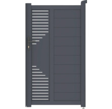 Hliníková zahradní branka s horizontálními liniemi