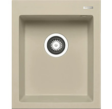 Dřez z minerálního litého materiálu s odtokovou soupravou