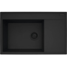 Černý kuchyňský dřez s odkapávací plochou