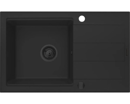 Dřez Pyramis SPARTA 480 černá 070175802 Granitový dřez s odkapávací plochou