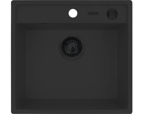 Dřez Pyramis CAMEA 500 černá 070168302 Černý kompozitní kuchyňský dřez s odtokovou armaturou