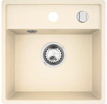 Dřez z kompozitního materiálu s odtokovou armaturou