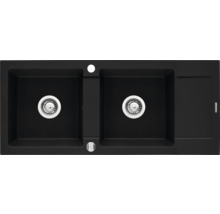 Dvojitý granitový dřez s odkapávací plochou