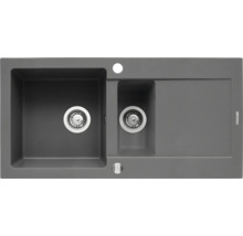 Dřez se dvěma komorami a odkapávací plochou