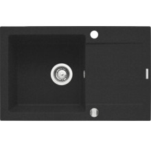 Černý granitový kuchyňský dřez s odkapávací plochou