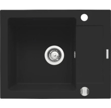 Granitový dřez s umyvadlem a odkapávací plochou