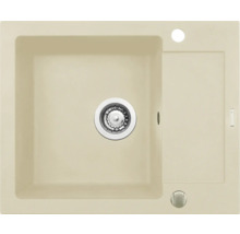Béžový granitový kuchyňský dřez s odkapávací plochou