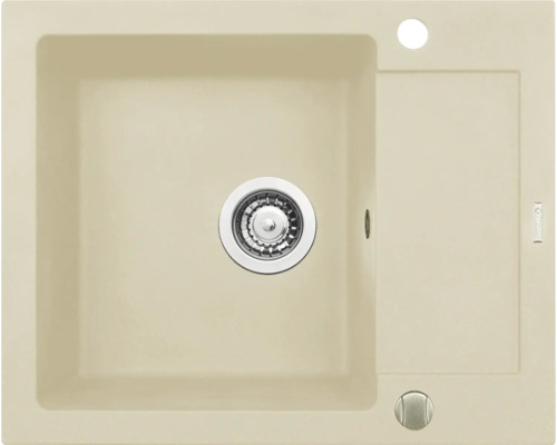 Béžový granitový kuchyňský dřez s odkapávací plochou