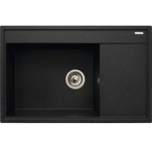 Černý kuchyňský dřez s odkapávací plochou
